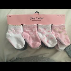 Juicy Couture 10 Pairs Baby Socks (6-12M)